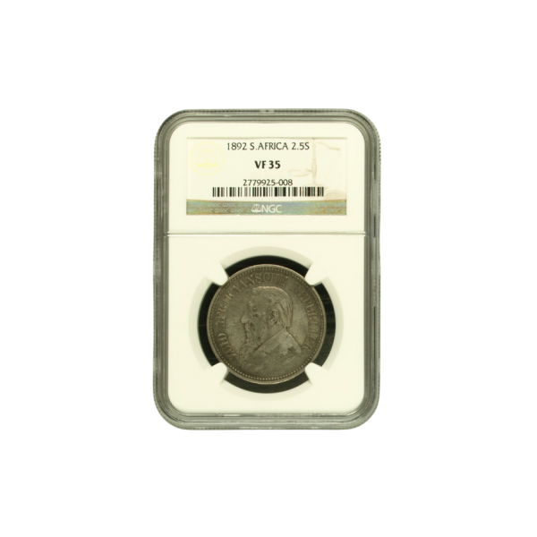 1892 ZAR 2.5 Shilling VF 35