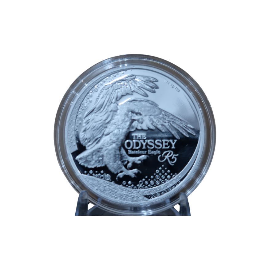 2025 South Africa 1 oz Fine Silver “Odyssey of the Sky – Bateleur Eagle” (R5) - Image 2