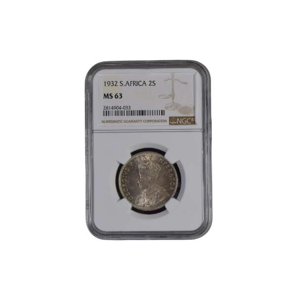 1932 South Africa 2 Shilling MS 63