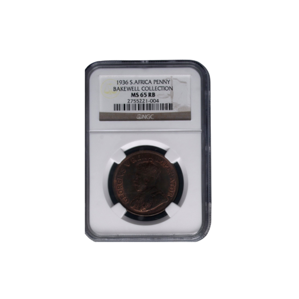 1936 South Africa Penny - Bakewell Collection MS 65 RB