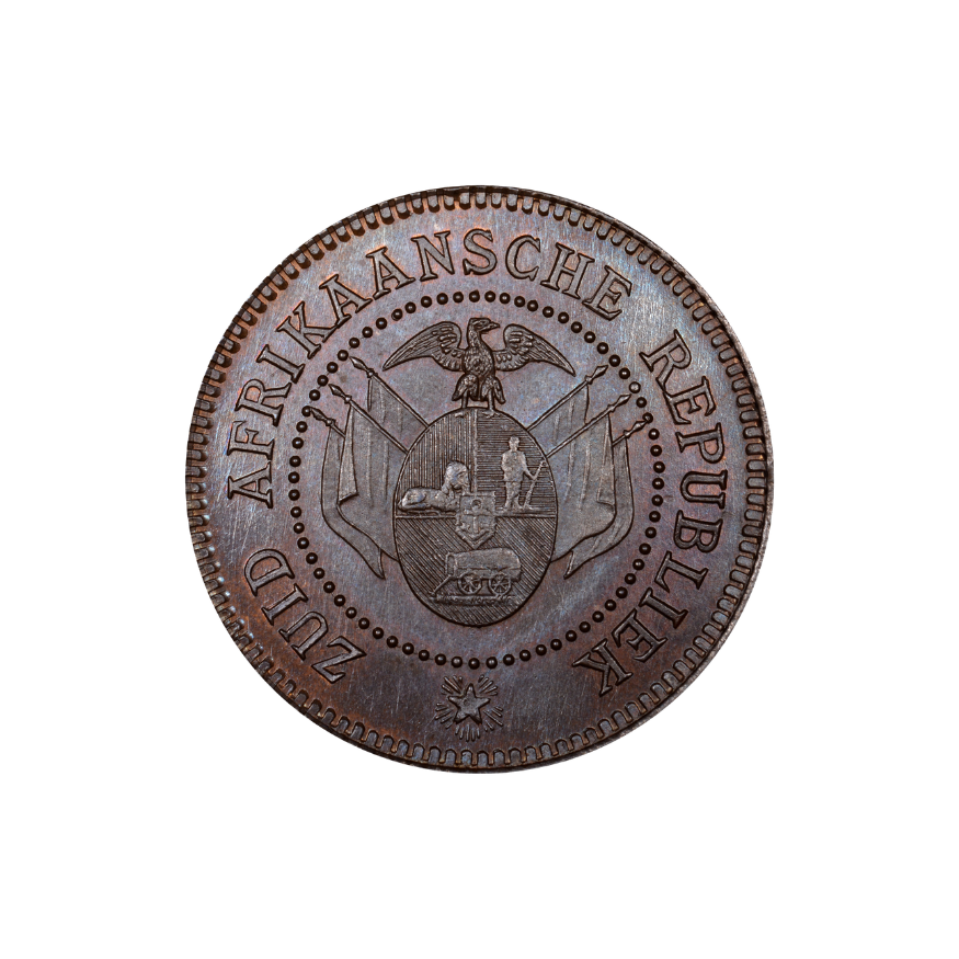 1874 South Africa 2 Penny ZAR BRONZE PF 65 BN - Image 4