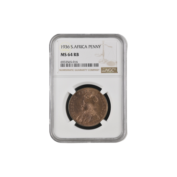 1936 South Africa Penny MS 64 RB