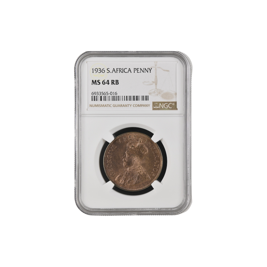 1936 South Africa Penny MS 64 RB