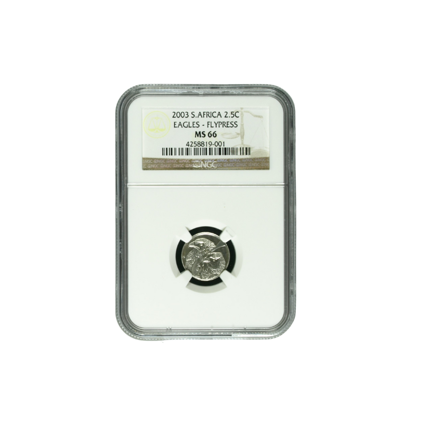 2003 South Africa S2.5c "Eagles – Flypress" (MS66) (Very Scarce)