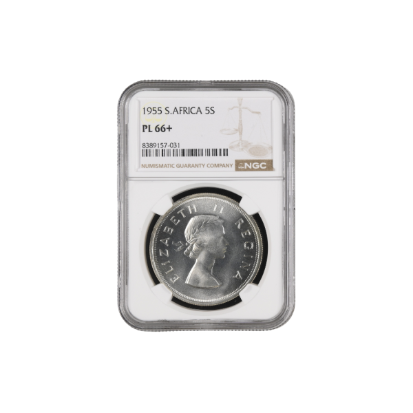 1955 South Africa 5 Shillings PL66+