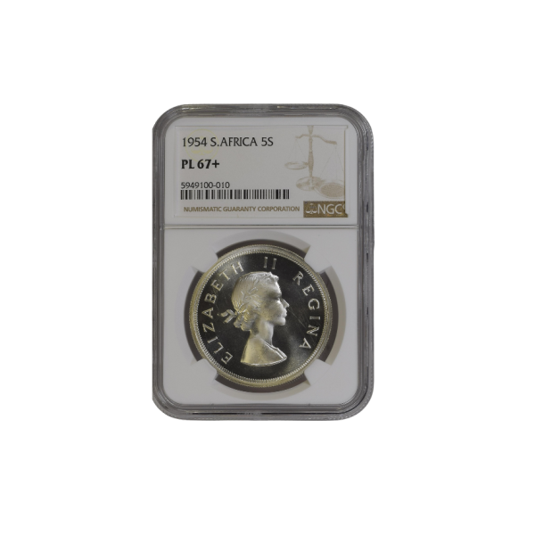 1954 South Africa 5 Shillings (PL67+) - Top Pop