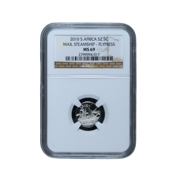 2010 South Africa S2.5c Mail Steamship-Flypress MS 69 - Top Pop