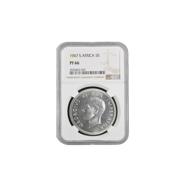 1947 South Africa 5 Shillings PF66