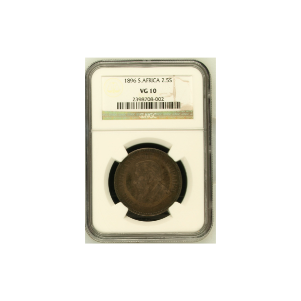 1896 ZAR 2.5 Shilling VG 10