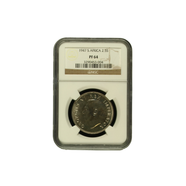 1947 South Africa 2.5 Shilling PF 64