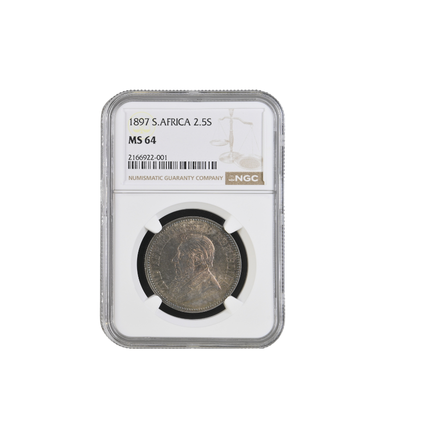 1897 ZAR 2.5 Shillings (MS64)