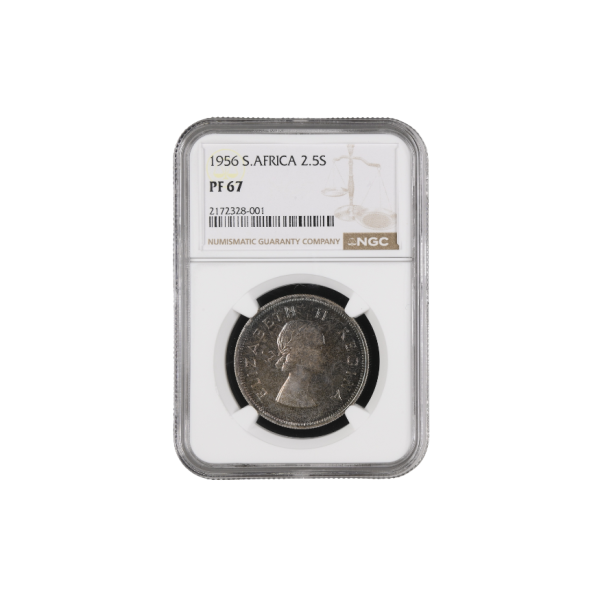 1956 South Africa 2.5 Shilling PF 67 - Top Pop