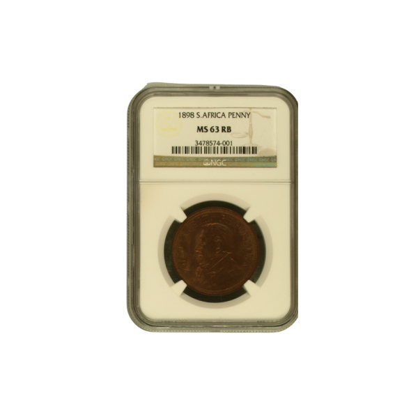1898 ZAR Penny MS 63 RB - Top Pop