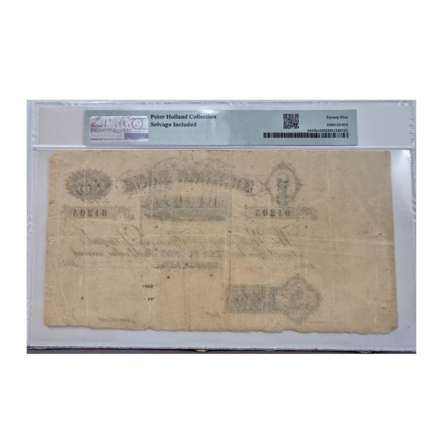 South Africa/ Natal, Durban Bank Pick# s443br ND (ca.1862) £10-Printer: N&P S/N 01205-Sign. Title- Accountant- Remainder (Very Fine 25) - Image 2