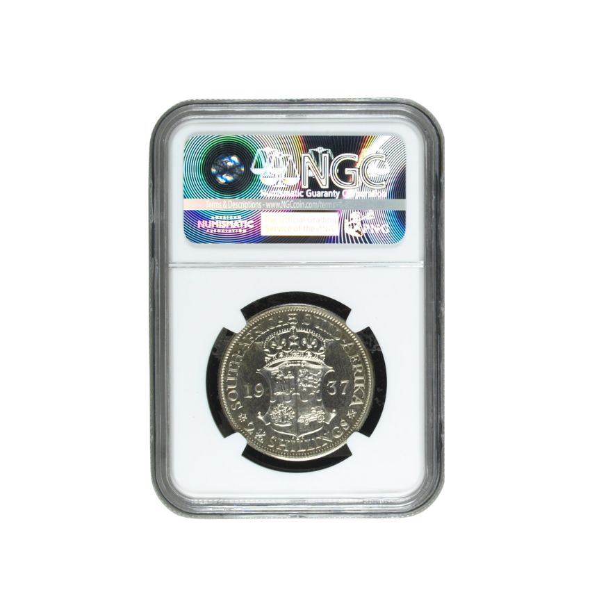 1937 South Africa 2.5 Shilling PF 63 CAMEO - Image 2