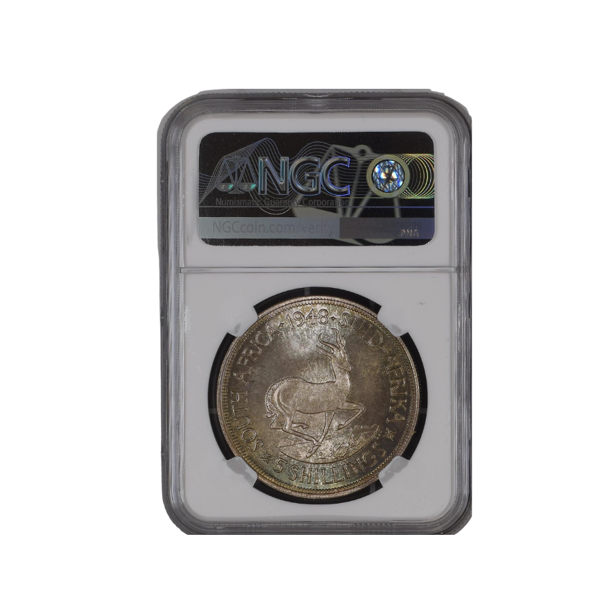 1948 South Africa 5 Shilling PL 67+ - Image 2