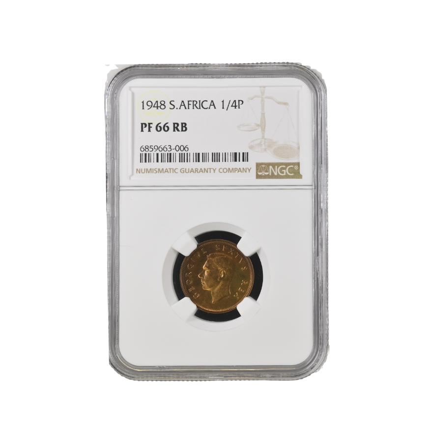 1948 South Africa 1/4 Penny PF 66 RB