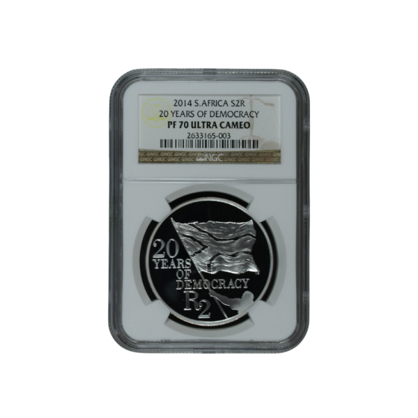 2014 South Africa S2R 20 YEARS OF DEMOCRACY PF 70 Ultra Cameo - Top Pop