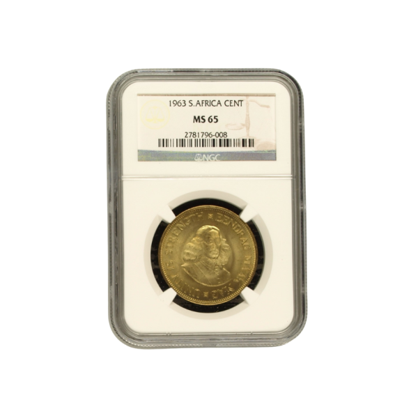 1963 South Africa 1 Cent MS 65
