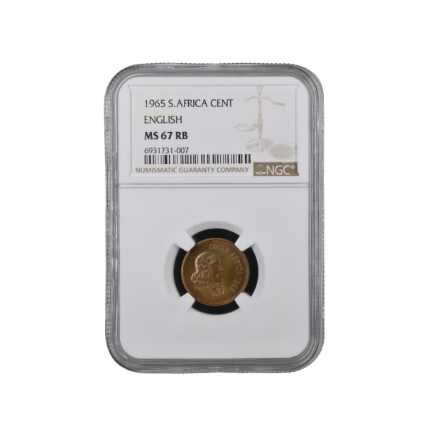 1965 South Africa English Cent MS 67 RB