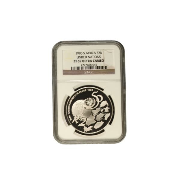 1995 South Africa S2R UNITED NATIONS PF 69 Ultra Cameo