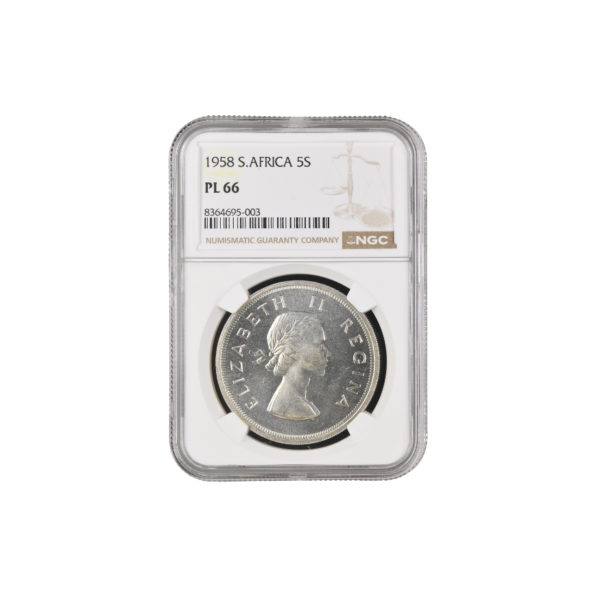 1958 South Africa 5 Shilling PL 66