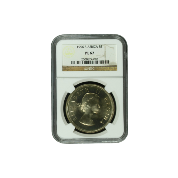 1956 South Africa 5 Shilling PL 67 - Top Pop