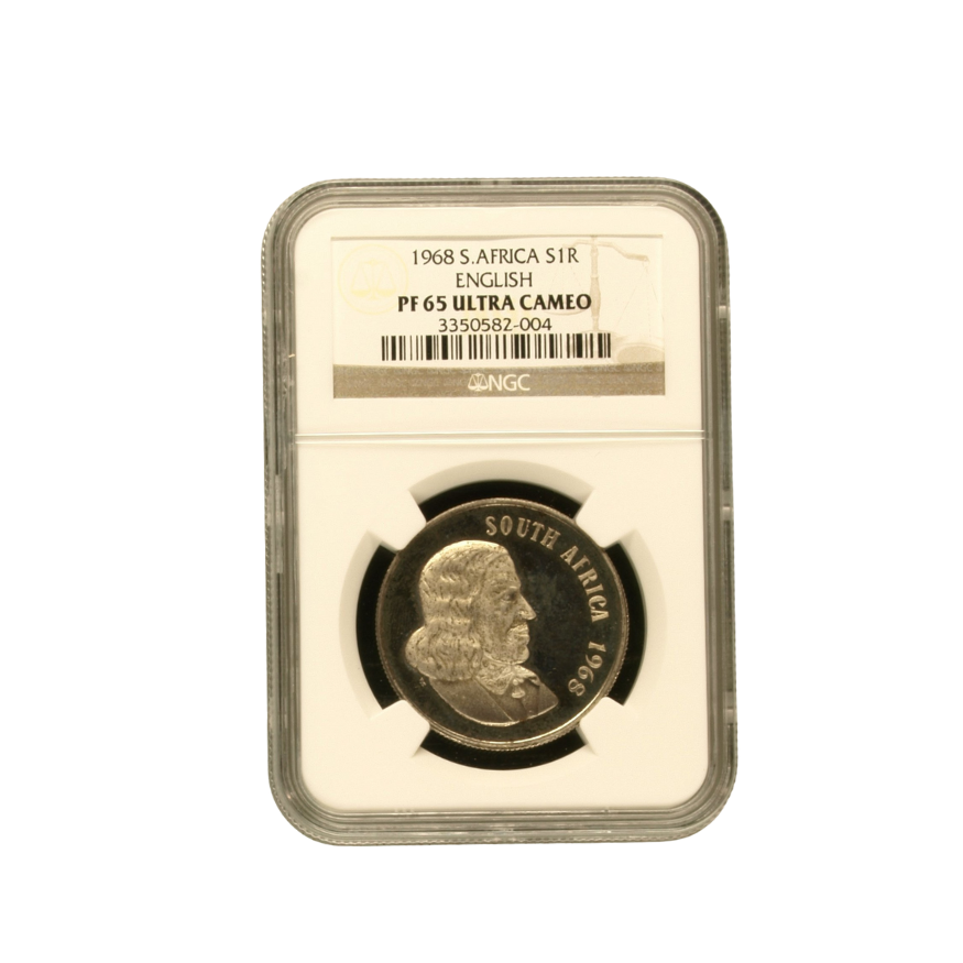1968 South Africa S1R ENGLISH - PF 65 Ultra Cameo