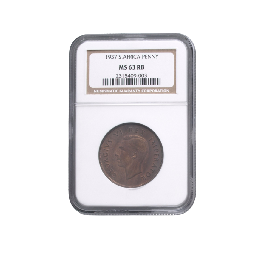 1937 South Africa PENNY MS63RB