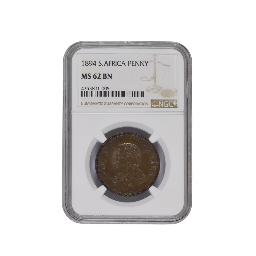 ZAR - 1894 South Africa Penny MS62BN
