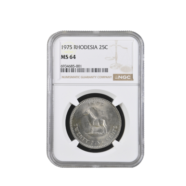 1975 Rhodesia 25c - MS 64