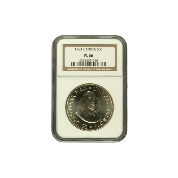 1963 South Africa 50c PL 66