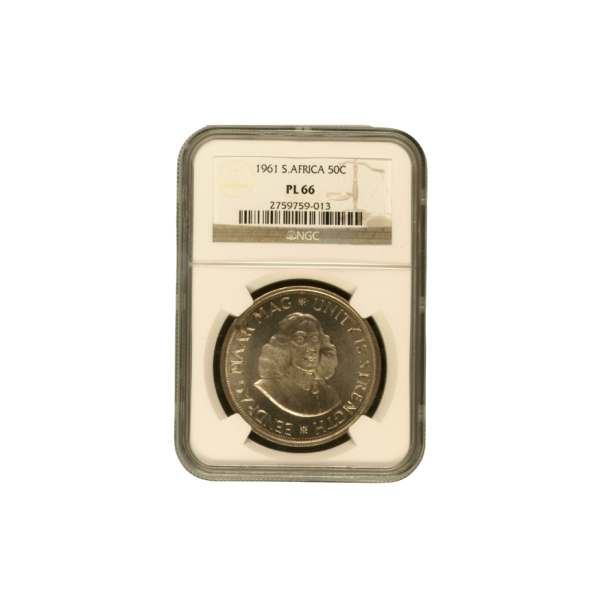 1961 South Africa 50c PL 66