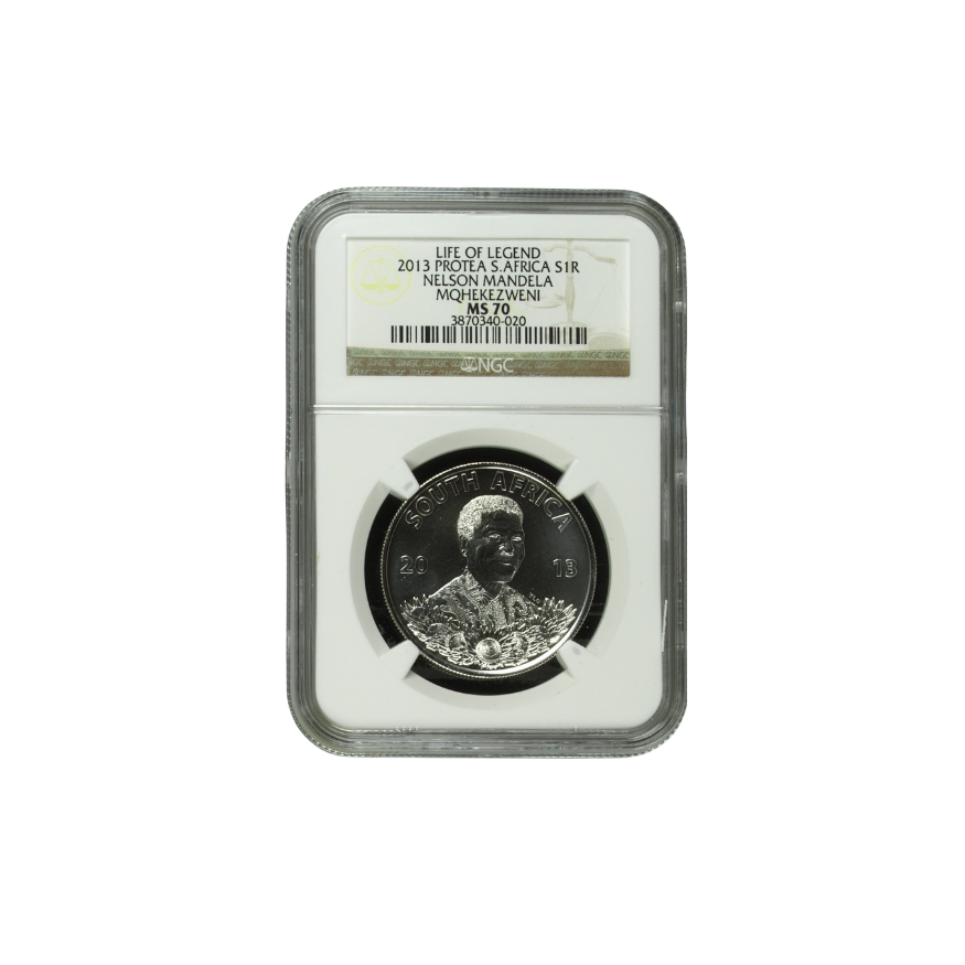 2013 South Africa S1R Protea Life of Legend Nelson Mandela Mqhekezweni MS 70 - Top Pop