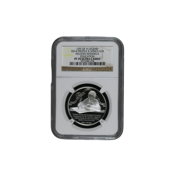 2014 South Africa S1R Protea Life of a Legend Nelson Mandela Education PF 70 Ultra Cameo - Top Pop