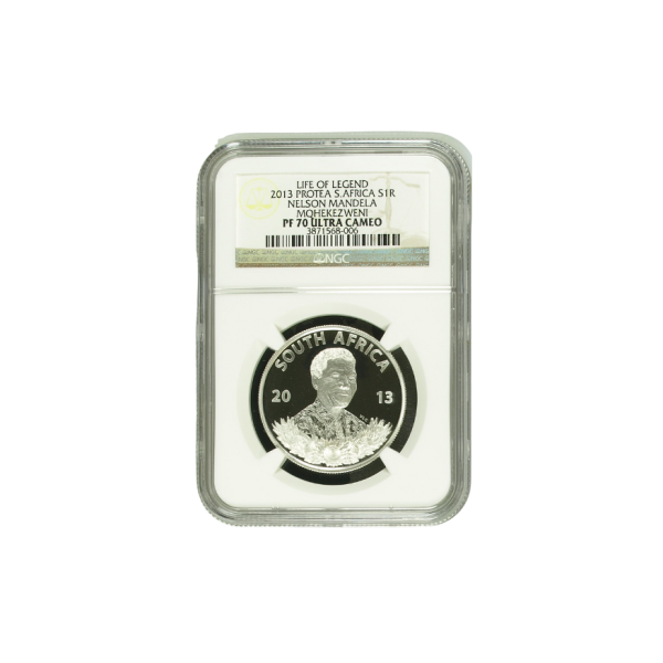 2013 South Africa Protea S1R Nelson Mandela Mqhekezweni PF 70 Ultra Cameo - Top Pop