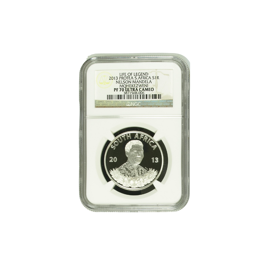 2013 South Africa Protea S1R Nelson Mandela Mqhekezweni PF 70 Ultra Cameo - Top Pop