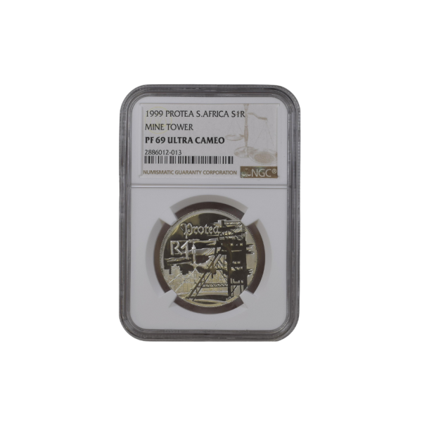 1999 South Africa Protea S1R Mine Tower PF 69 Ultra Cameo