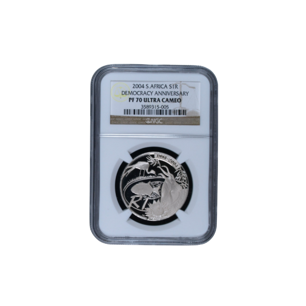 2004 South Africa S1R Democracy Anniversary PF 70 Ultra Cameo - Top Pop
