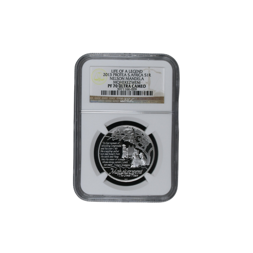 2013 South Africa S1R Protea Life of a Legend Nelson Mandela Mqhekezweni PF 70 Ultra Cameo - Top Pop