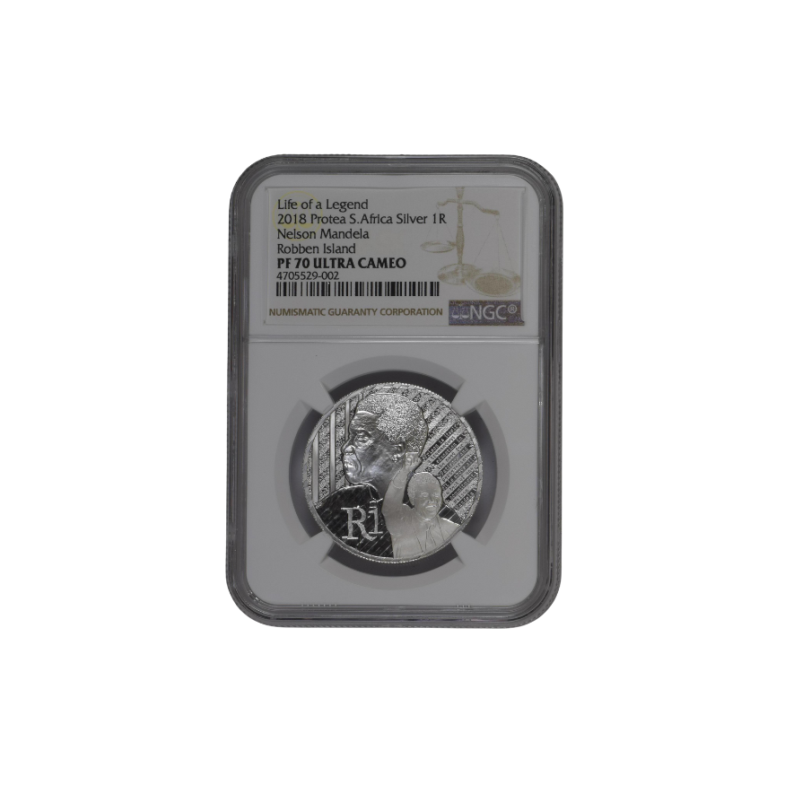 2018 South Africa S1R Protea Nelson Mandela Robben Island PF 70 Ultra Cameo - Top Pop