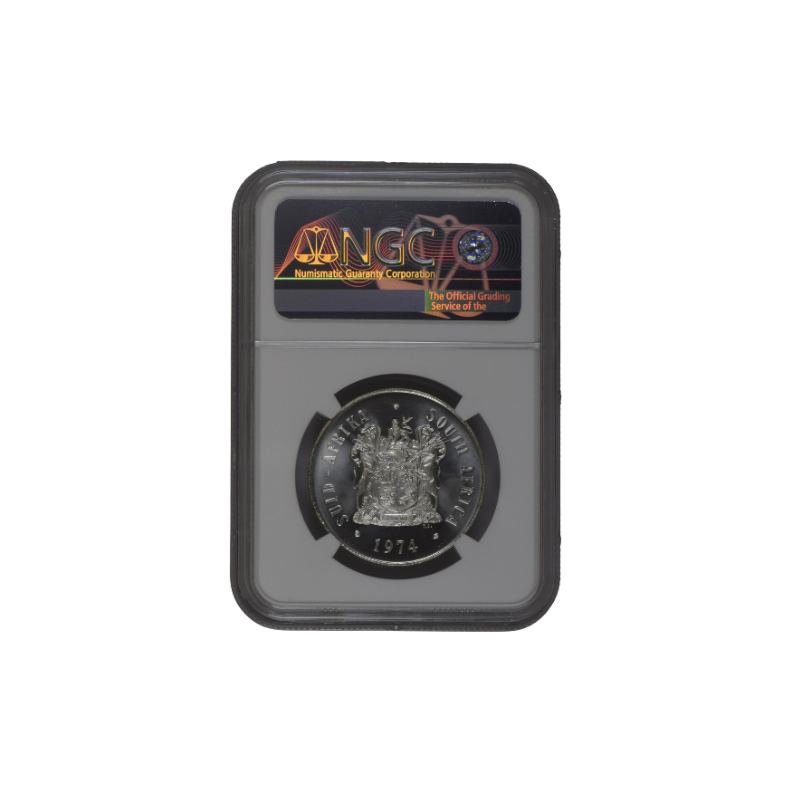 1974 South Africa Silver S1R Pretoria Mint Anniversary PF 68 Cameo - Image 2