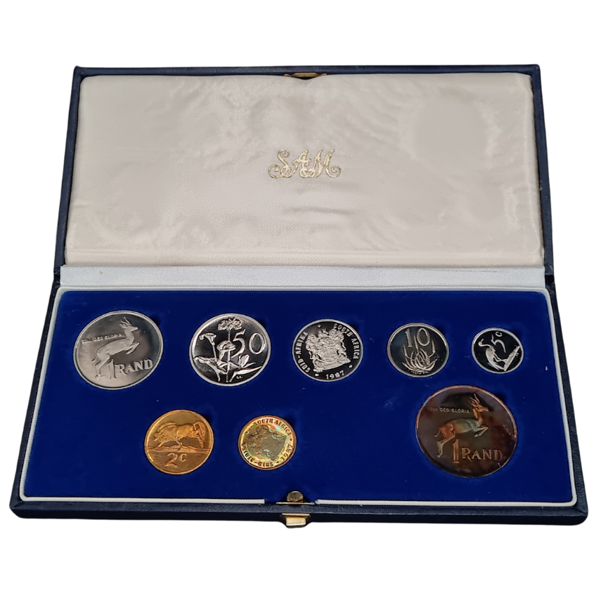 1987 South Africa Proof Set – Long Set in Original Box from SA