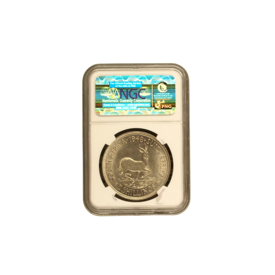 1948 South Africa 5 Shilling MS 62 - Image 2