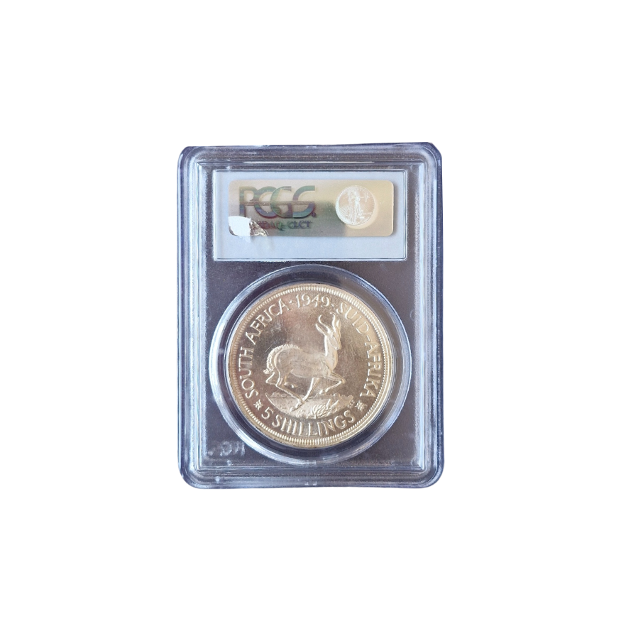 1949 South Africa 5 SHILLING PCGS PL 64 - Image 2