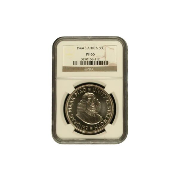 1964 South Africa 50c PF 65