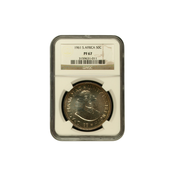 1961 South Africa 50c PF 67