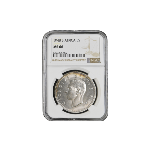 1948 South Africa 5 Shilling MS 66