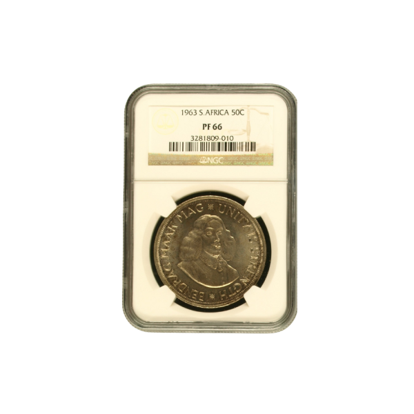 1963 South Africa 50c PF 66