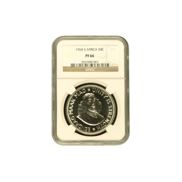 1964 South Africa 50c  PF 66